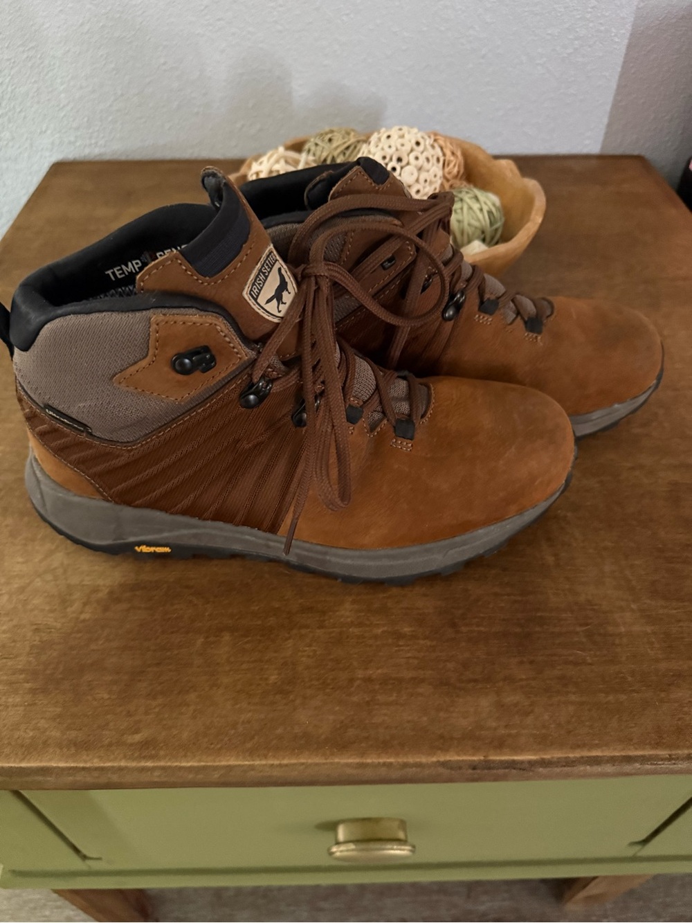 Irish Setter Brown Suede Hiking Boots with Gray Outsole